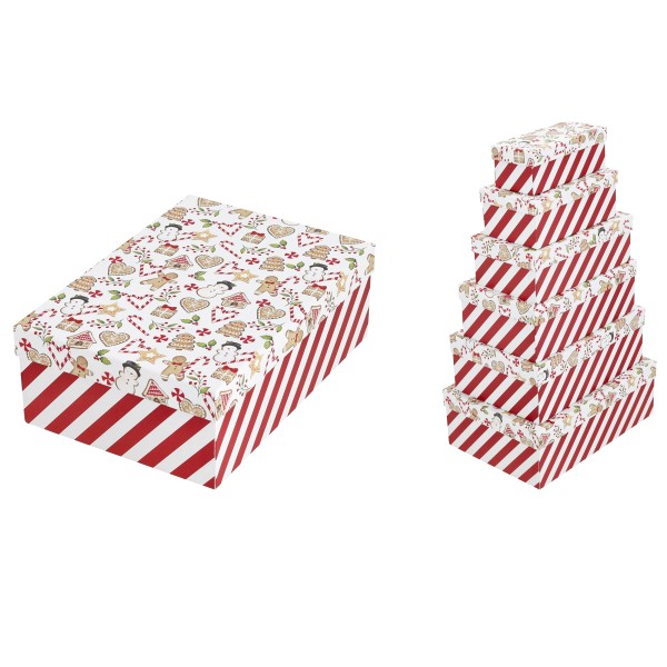6-tlg. Boxenset aus Karton in zwei Designs