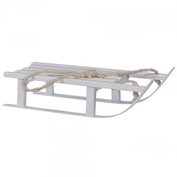 Holzschlitten zur Dekoration L 16 cm / L 38 cm oder 51 cm