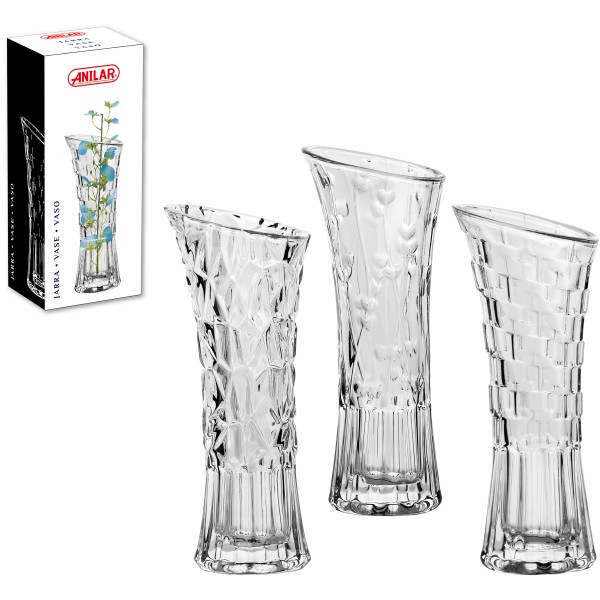 Vase aus Glas H 25 cm