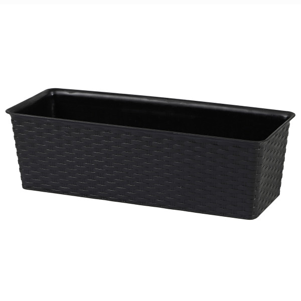 Balkonkasten - Blumenkasten aus Kunststoff in Rattan-Optik L 30, 40 oder 50 cm