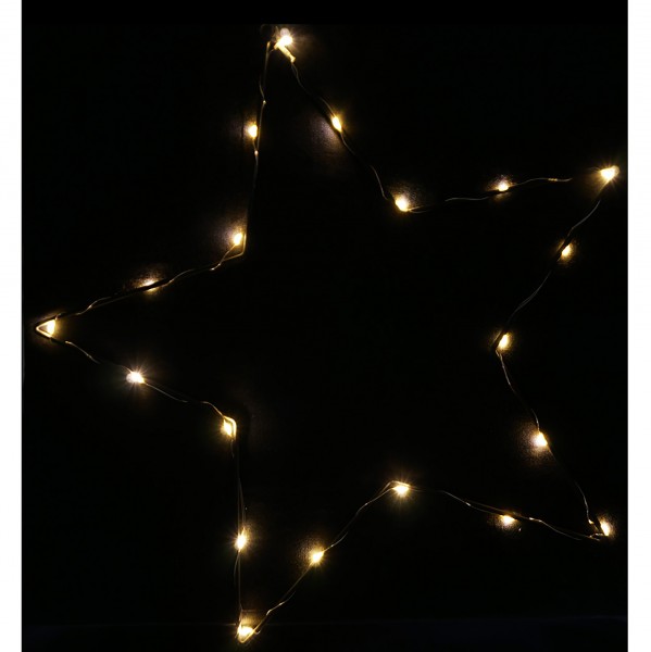 LED Weihnachtsstern - warmweiß mit Timer