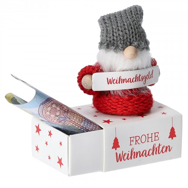 Wichtel mit Box für Geldgeschenke 5 x 10 cm