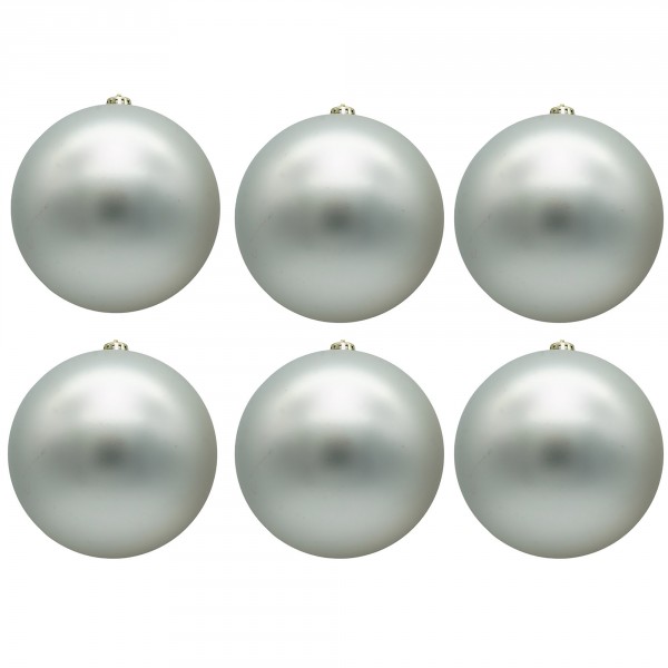 6 x Weihnachtskugeln für den Außenbereich Ø 10-15 cm, frostfest und witterungsbeständig