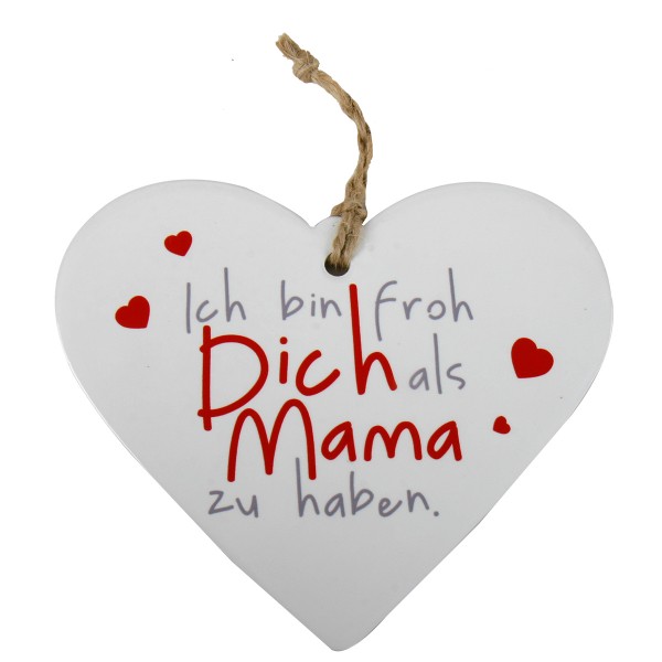 Herz zum Hängen &quot;Ich bin froh Dich als Mama zu haben&quot; Annastore