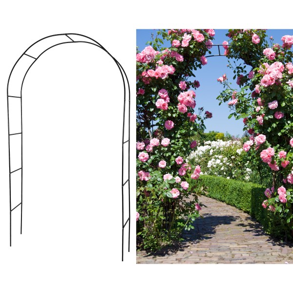 Gartenbogen aus grünem Metall 140 x 37 x 240 (B/T/H)