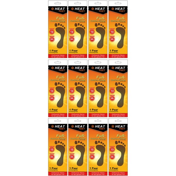 12 Paar Einlegesohlen "Heat Feet"