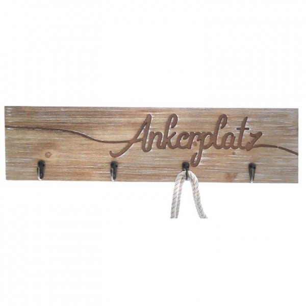 Hakenleiste "Heimathafen" oder "Ankerplatz" 60 x 15 cm