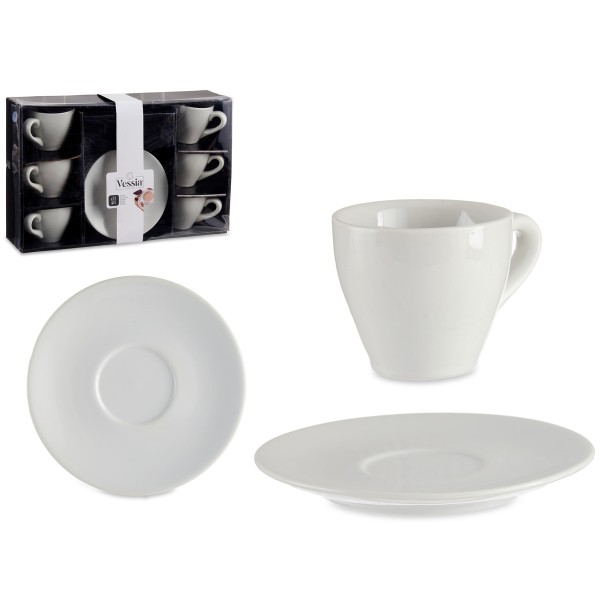 Stilvolles 12-teilige Kaffeetassen Set aus Porzellan
