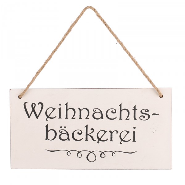 Türschild "Weihnachtsbäckerei" zum Hängen im Retro-Look 30 x 15 cm