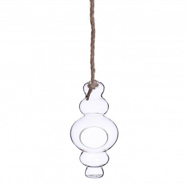 Vase - Terrarium "Alisa" mit Seil zum Hängen