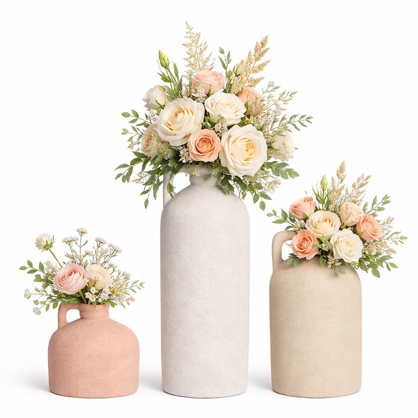 Vasen Set Desert Aura Anfora aus Terracotta – 3er Set im Wüstenstil