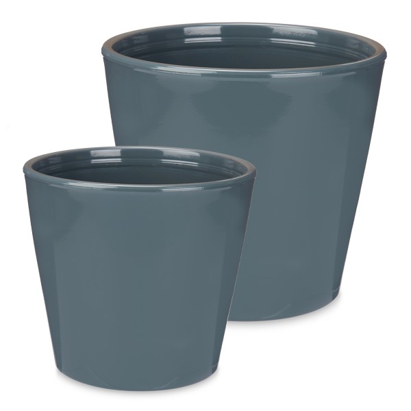 2er Set Blumenübertöpfe "Sophia" aus matter Keramik