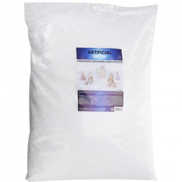 XXL Kunstschnee glitzernd für Dekorationen 3 Kg Sack