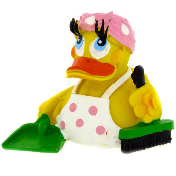Badeente - Putzfrau Duck - aus Kautschuk