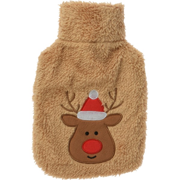 Wärmflasche mit kuscheligem Bezug 28 x 18 cm - 850 ml