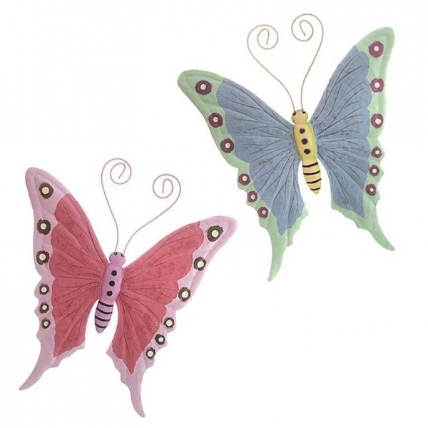 Wanddeko "Schmetterling" aus Metall zum Hängen H 26 cm