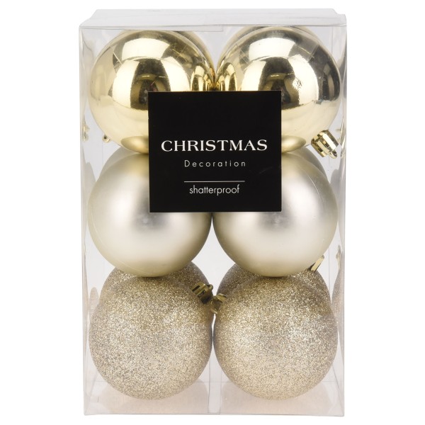 Weihnachtskugeln aus Kunststoff - von Ø 4 cm - 5 cm - 6 cm