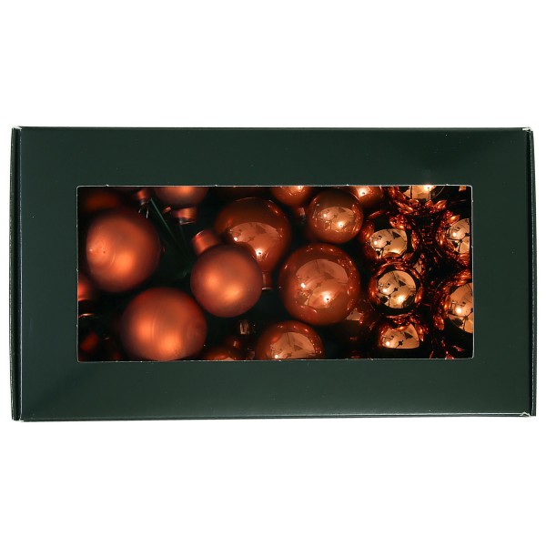 Bündel aus Glaskugeln an Draht - 36 Stück in drei Größen