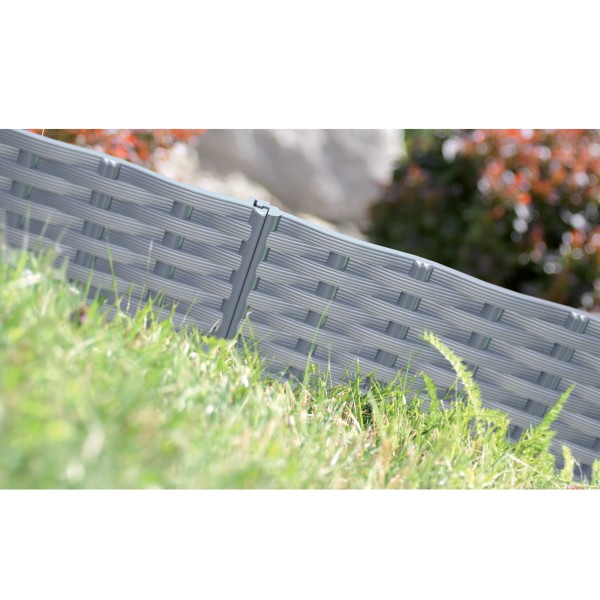 Palisade aus Kunststoff in Rattan-Optik L 3,9 Meter