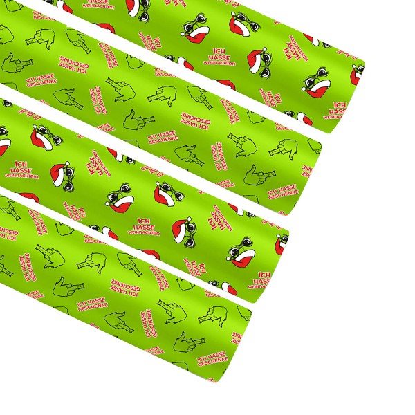 4 x Rollen Geschenkpapier "Festtags-Muffel" zwei Design sortiert