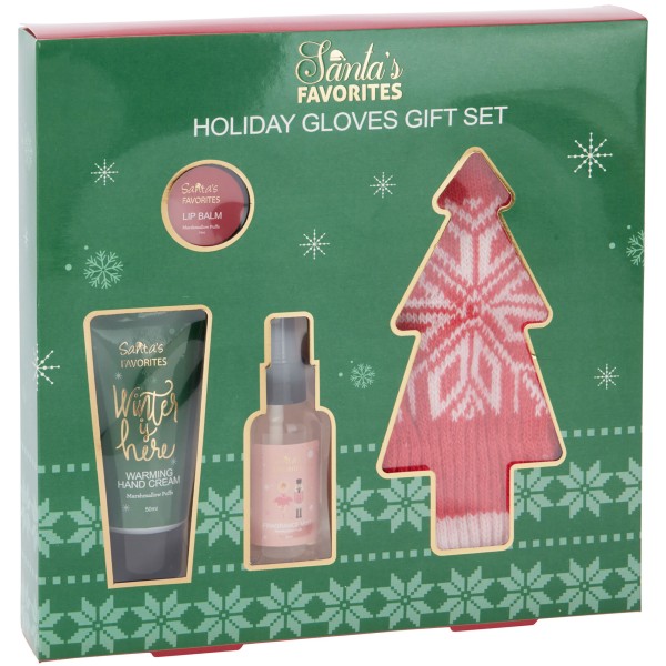 4-tlg. Badset mit Handschuhen in toller Geschenkverpackung