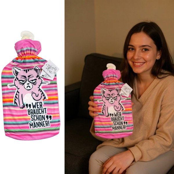 Wärmflasche "Miesekatze" 2 Liter - 2 Designs