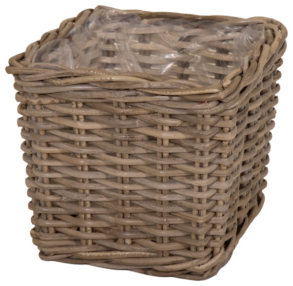 Weidenkorb "Carlotta" in quadratischer Form im Landhausstil