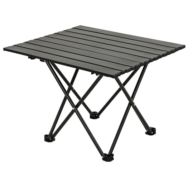 Beistelltisch Metall mit zusammenrollbarer Tischplatte - klappbar - wetterfest - 56 x 46 x 40 cm