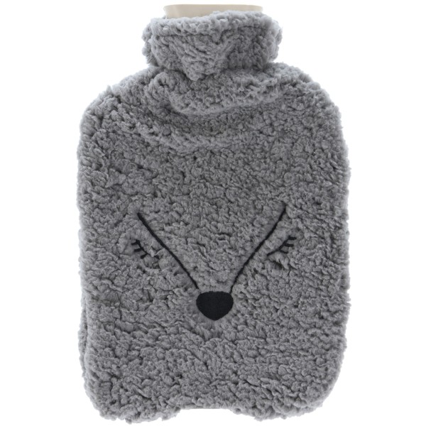 Wärmflasche "Bär" mit kuscheligem Bezug 2 Liter - L 40 cm